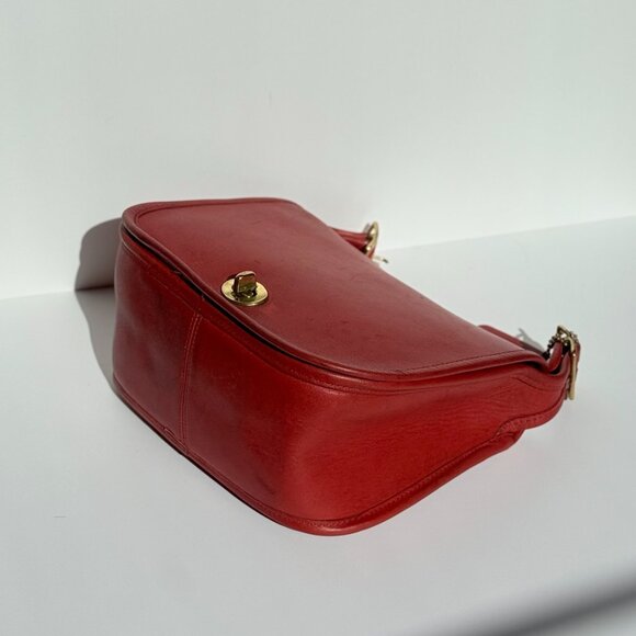 SOLD Vintage Coach Red Small Shoulder Bag 9530 - Picture 8 of 14